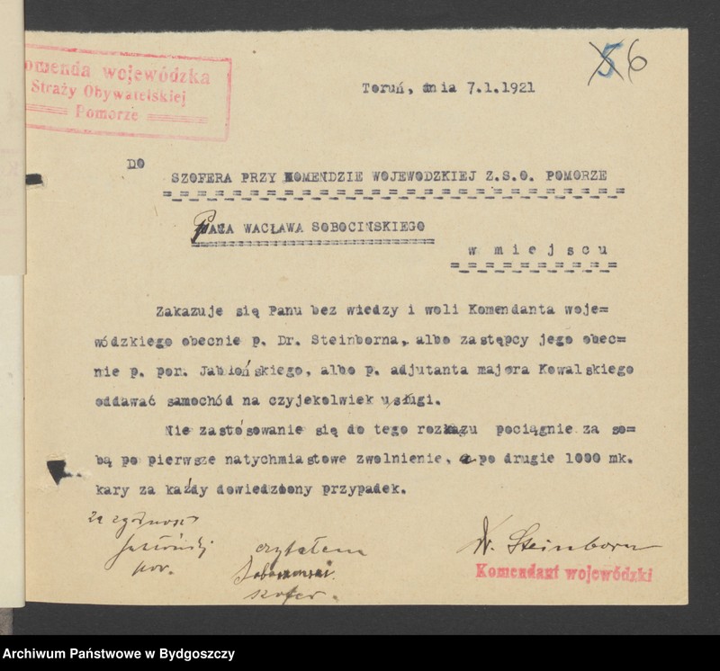 image.from.unit.number "Przydzielenie samochodu do użytku Komendy Wojew. Straży Obywatelskiej Pomorze"