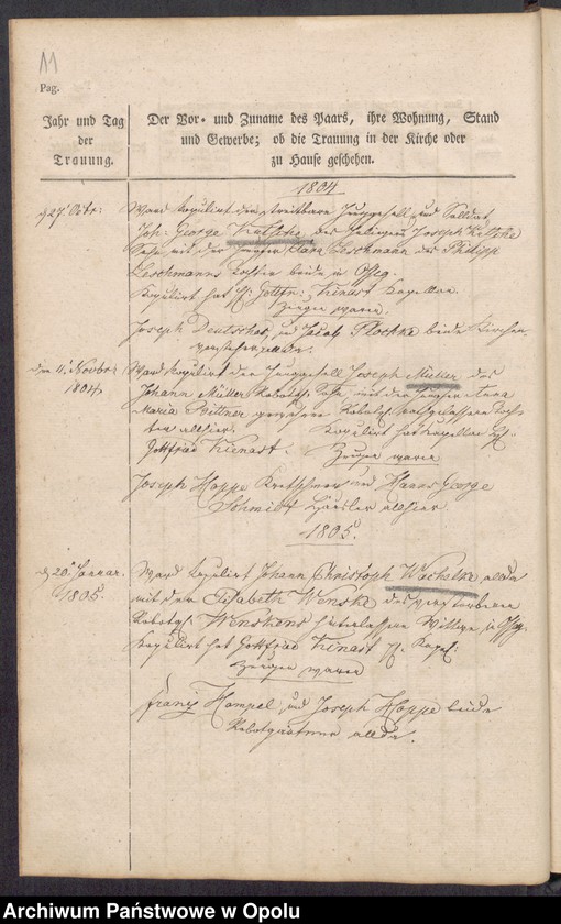 image.from.unit.number "Copulations-Buch von Osseg vom Jahre 1798 - [1873] [Kościół filialny w Osieku Grodkowskim parafii rzymskokatolickiej w Lipowej]"