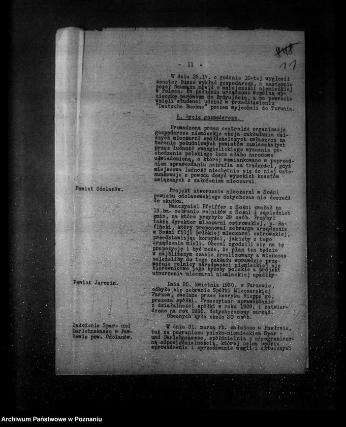 Obraz 15 z jednostki "Sprawozdania z życia mniejszości narodowych za miesiące kwiecień, maj, czerwiec 1930 r."