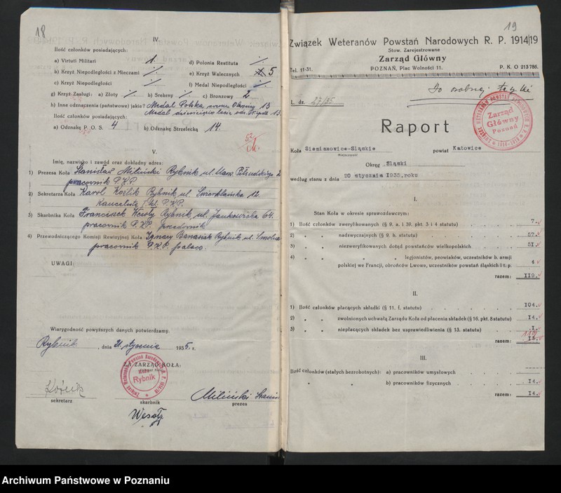 image.from.unit.number "Raporty ze stanu kół okręgu pomorskiego i śląskiego Związku Weteranów Powstań Narodowych Rzeczypospolitej Polski."