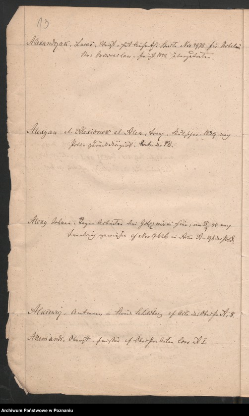 Obraz 16 z jednostki "Verzeichnis der Emigranten"