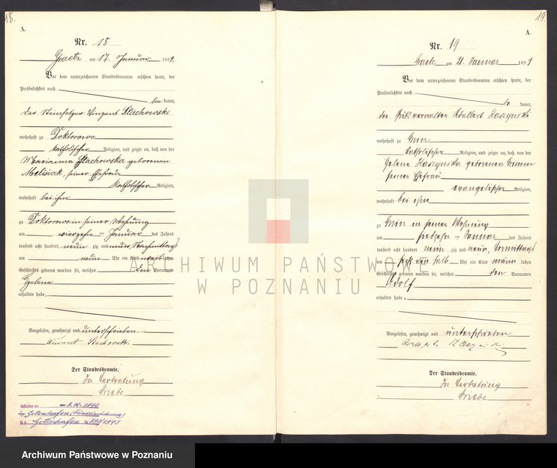 Obraz 12 z jednostki "Księga Akt Urodzenia"