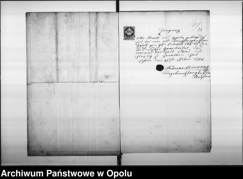 image.from.unit.number "Acta des Magistrats zu Oppeln betreffend die Anstellung des Schornsteinfegermeister Otto Knoll für den Oder - und Königs-Bezirk"