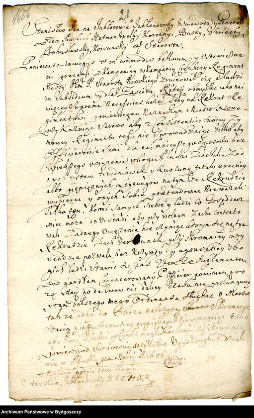 image.from.unit.number "[Przepisy zarządzenia, pertraktacje i pokwitowania dot. spraw wojskowych miasta Nowego]"