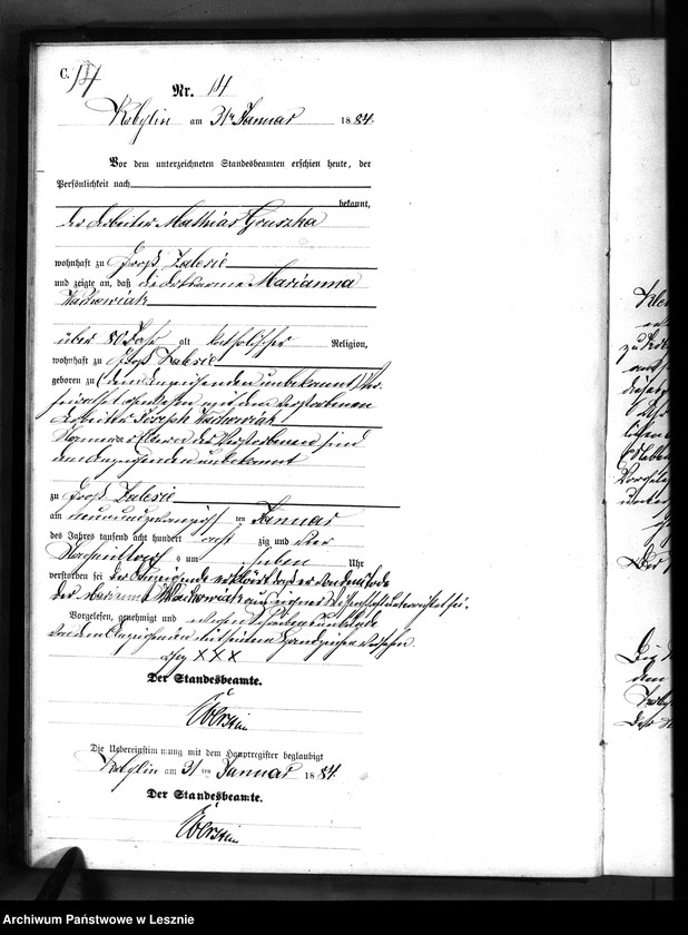 Obraz 16 z jednostki "[Księga zgonów]"