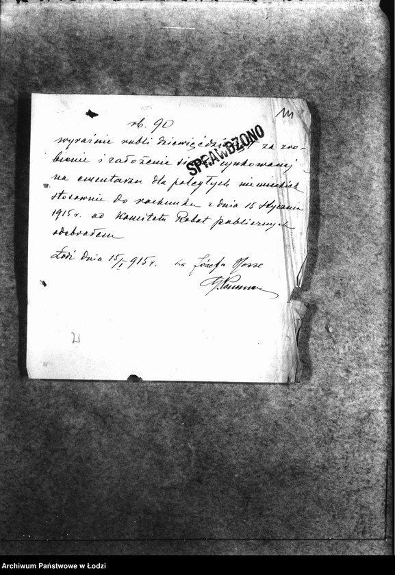 Obraz 17 z jednostki "Dowody Sekcji Budowlanej [listy płacy, rachunek za urządzanie cmentarzy i parków łódzkich]"