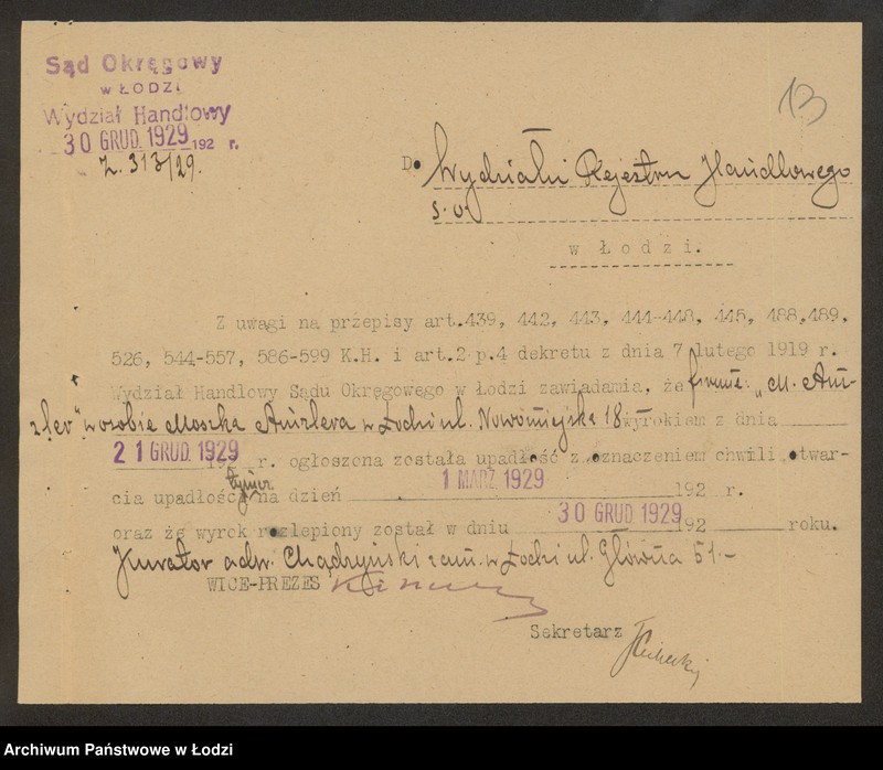 Obraz 15 z jednostki "Moszek Amzler- sprzedaż galanterii"