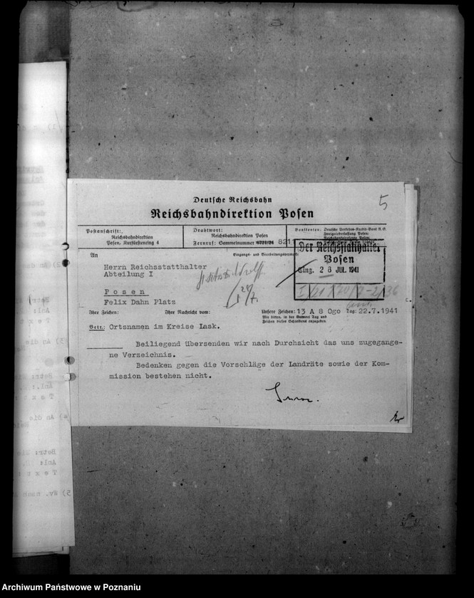 Obraz 9 z jednostki "Ortsnamenänderung - Kreis Lask (Łask)"