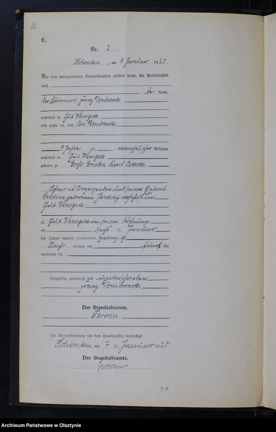 image.from.unit.number "Sterbe-Neben-Register Nr 1 - 113"