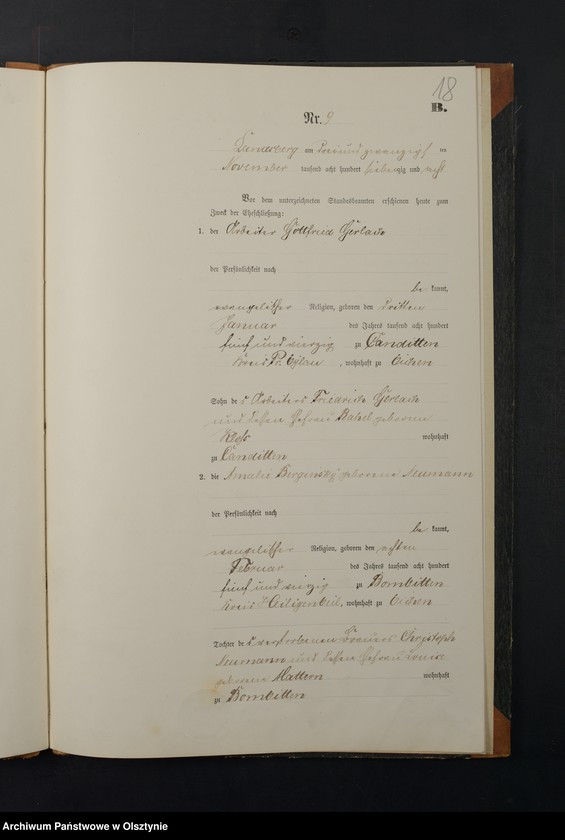 image.from.unit.number "Heiraths-Neben-Register Nr 1 - 9"