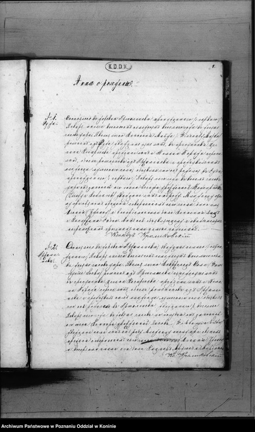 Obraz 3 z jednostki "Księga urodzeń, małżeństw, zgonów"