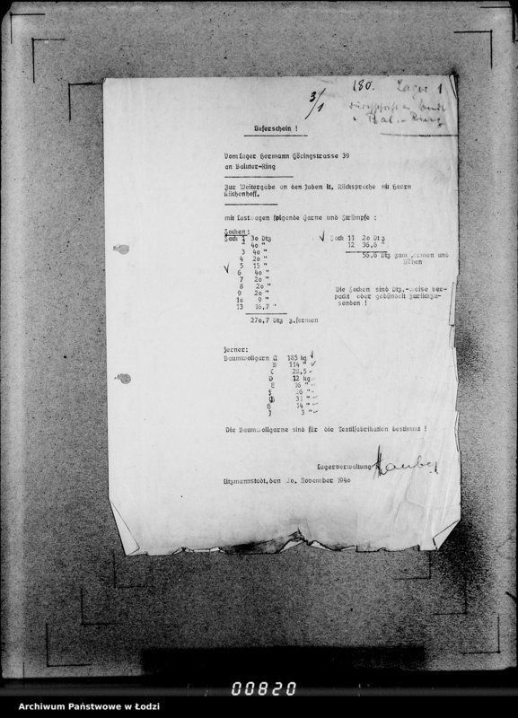 Obraz 5 z jednostki "Lieferscheine"