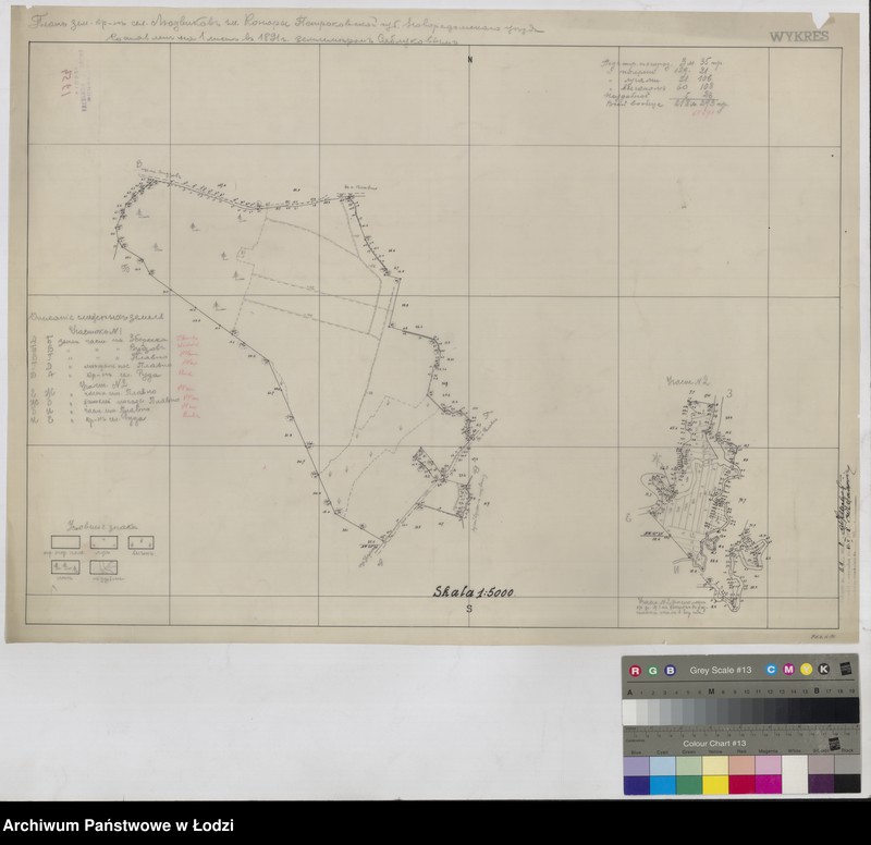 Obraz 1 z jednostki "Plan˝ zemel krest˝jan selenii Ljudvikov gminy Konary ..."