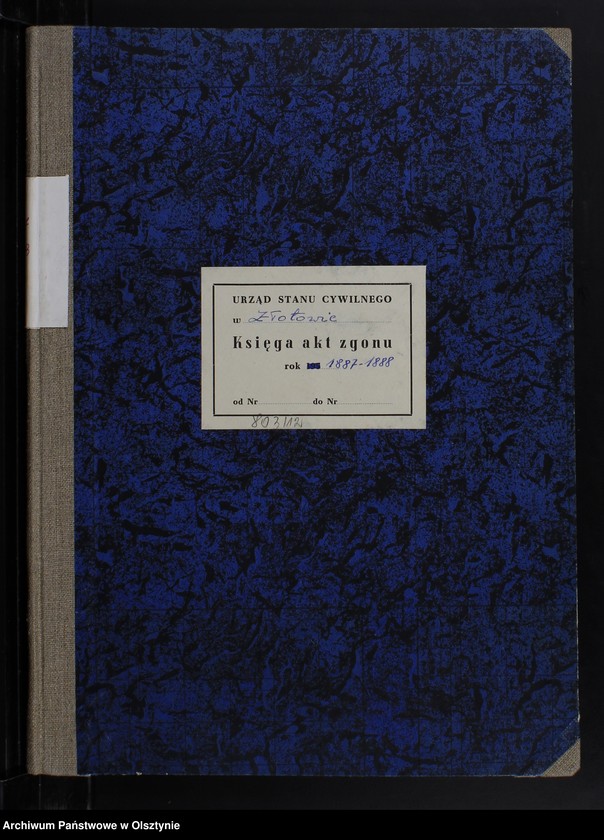 image.from.unit.number "Księga zgonów Nr 1 - 33 i 1 - 55 /przepisana w języku polskim z oryginału niemieckiego w dniach 14.08.-21.08.1961/"