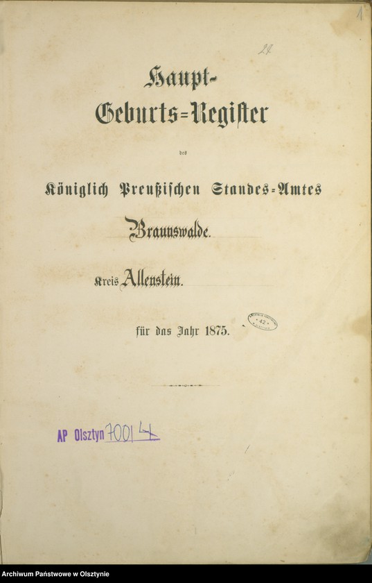 image.from.unit.number "Haupt-Geburts-Register Nr 1 - 80"