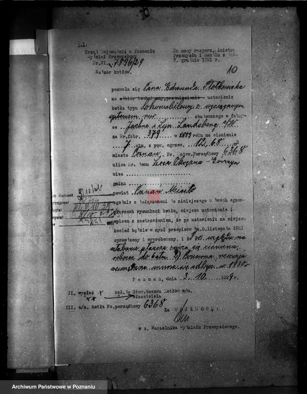 image.from.unit.number "Fabryka listew E. Płotkowiaka w Poznaniu nr woj. 6368"