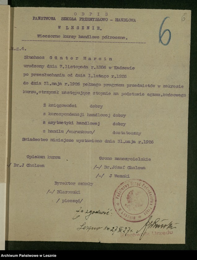 Obraz 8 z jednostki "[Gunter Marcin - akta osobowe]"