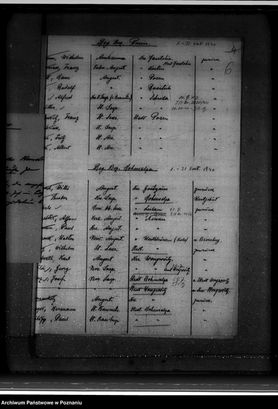 Obraz 10 z jednostki "Erfassung und Überprüfung der Beamten und Angestellten der kommunalen Behörden"