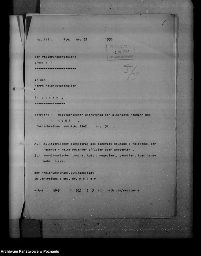 Obraz 13 z jednostki "Służba wojskowa landratów, Reg. Litzmannstadt (Łódź)"