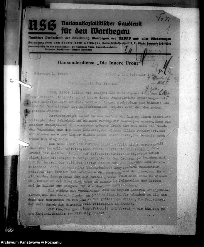 Obraz 5 z jednostki "Gausonderdienst - Die innere Front"