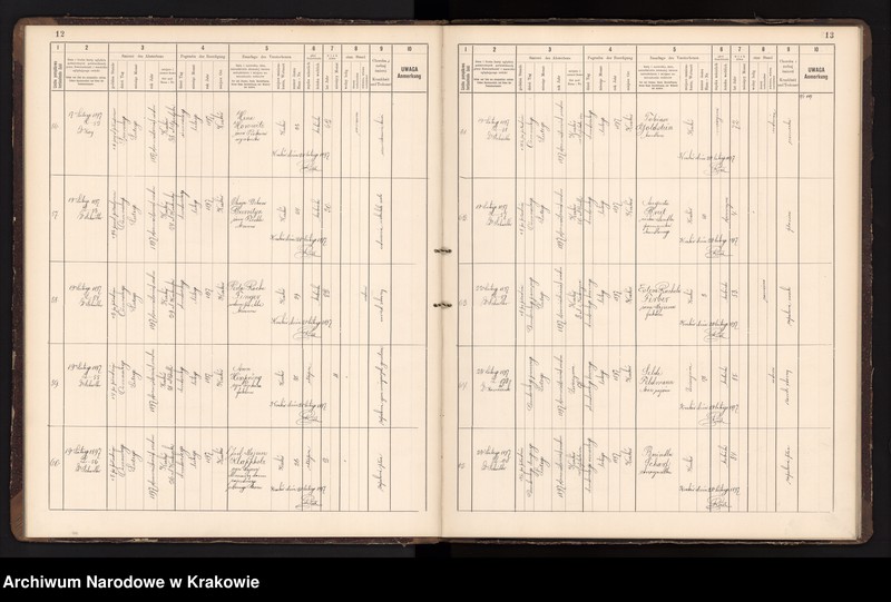 image.from.unit.number "Księga obejmująca wpisy wypadków śmierci Izraelitów w okręgu metrykalnym Krakowskim na rok 1897"