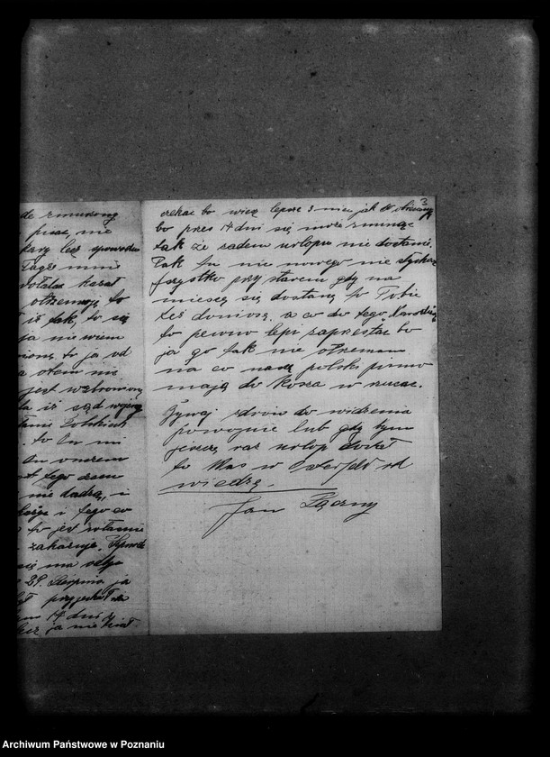 Obraz 7 z jednostki "Zbiór różny: listy i karty pocztowe byłych jeńców wojennych, zdjęcie z uroczystości ku czci Tadeusza Kościuszki, kantata na pogrzeb Kościuszki [nuty], modlitwa do błogosławionego Andrzeja Boboli."