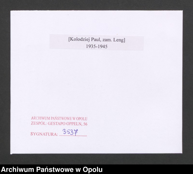 Obraz 2 z jednostki "[Kolodziej Paul, zam. Leng]"