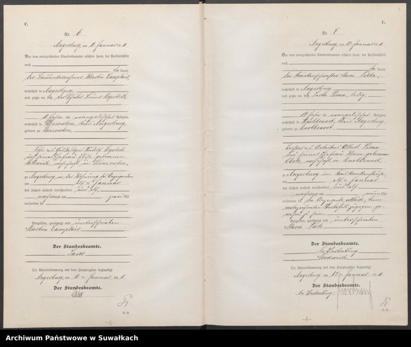 image.from.unit.number "[Sterbe-Neben-Register des Preussischen Standes-Amtes Angerburg Kreis Angerburg]"