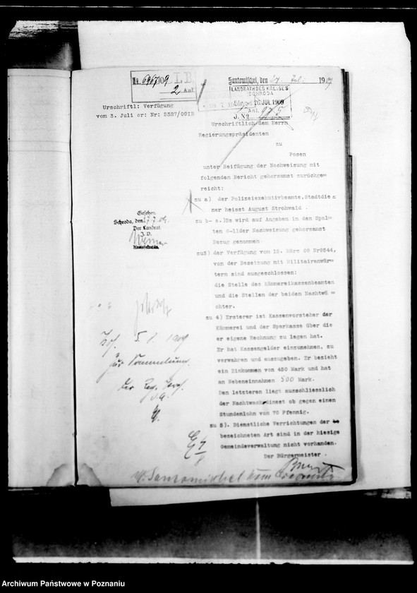 Obraz 11 z jednostki "Die Austellung und Versongung der Kommunalbeamten der Stadt Santomischel"