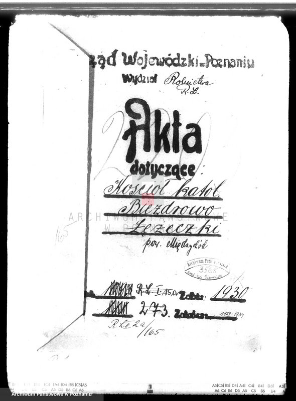 Obraz 4 z jednostki "Kościół katolicki Biezdrowo Łężeczki powiat międzychodzki /nadzór nad gospodarką leśną/"