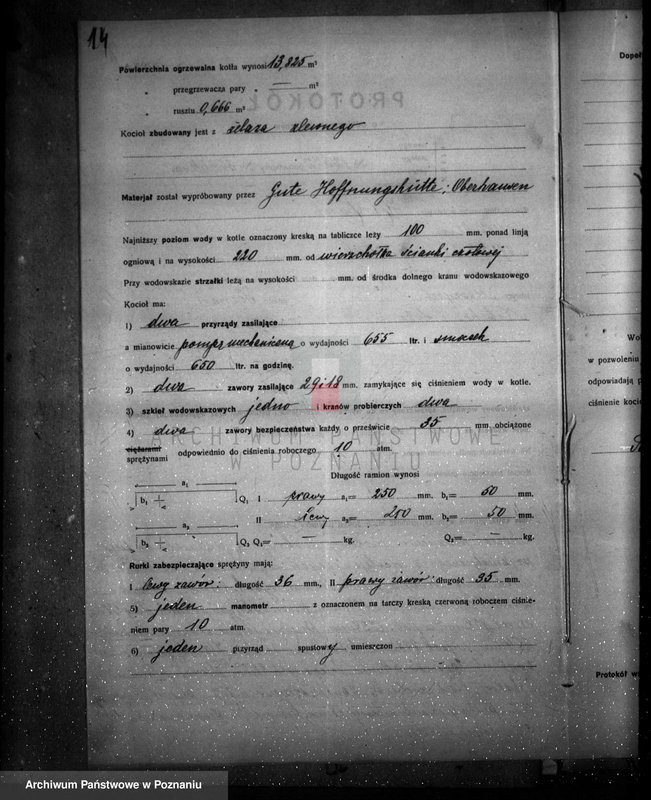 Obraz 18 z jednostki "Fabryka maszyn Nitsche i Ska w Poznaniu nr woj. kotła 164"