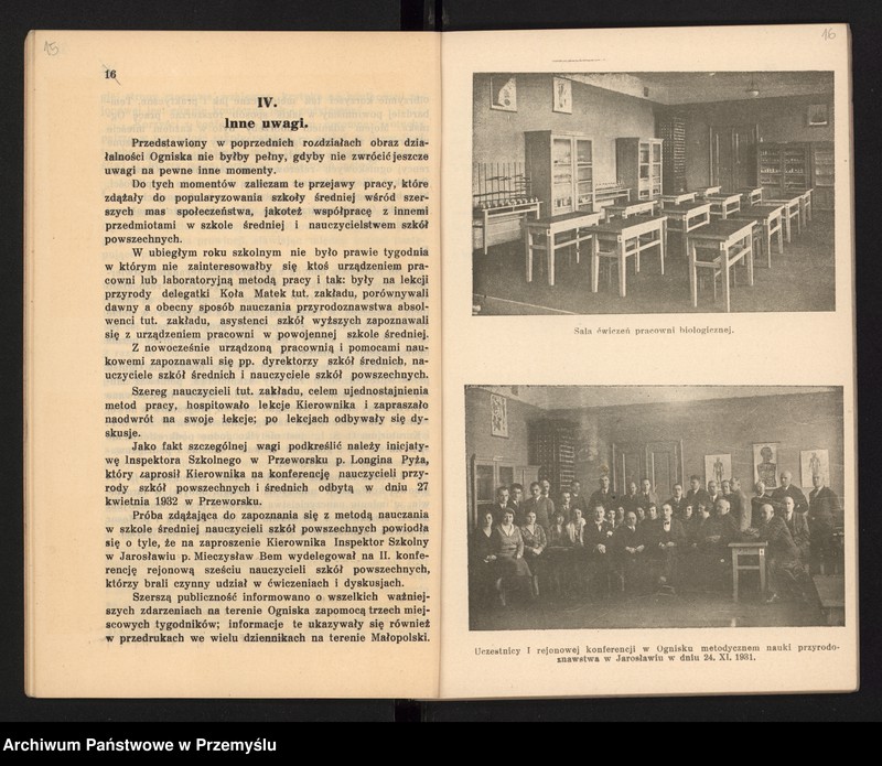 image.from.unit.number "Państwowe Gimnazjum II im. Augusta Witkowskiego w Jarosławiu. Sprawozdanie za rok szkolny 1931/32"