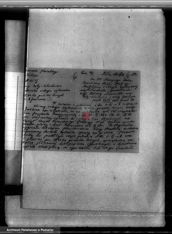 Obraz 10 z jednostki "Sprawy zmiany rodzaju użytków 18,66 ha gruntów leśnych w majątku Dęby-Szlacheckie powiatu kolskiego"