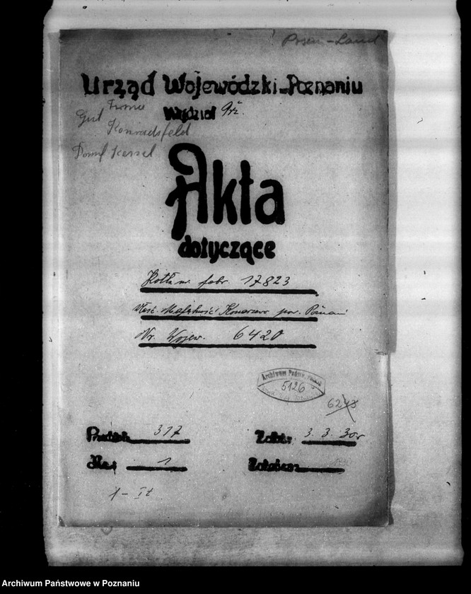 Obraz 4 z jednostki "Majętność Konarzewo powiat poznański nr woj. kotła 6420"