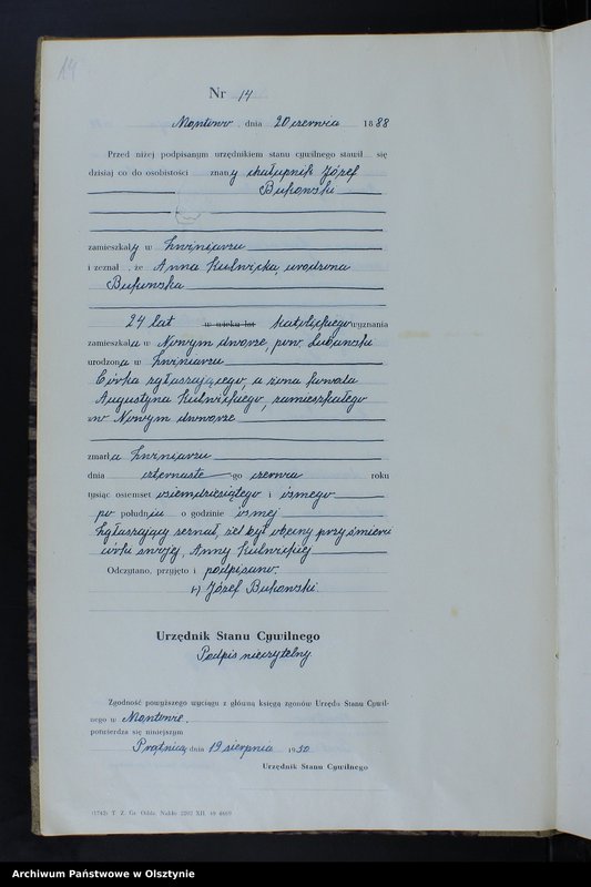 image.from.unit.number "Księga zgonów Nr 1 - 38,1 - 42,1 - 45 i 1 - 62 /brak lat 1890 - 1895/ /przepisana w języku polskim z oryginału niemieckiego w dniach16.07.-22.08.1950"