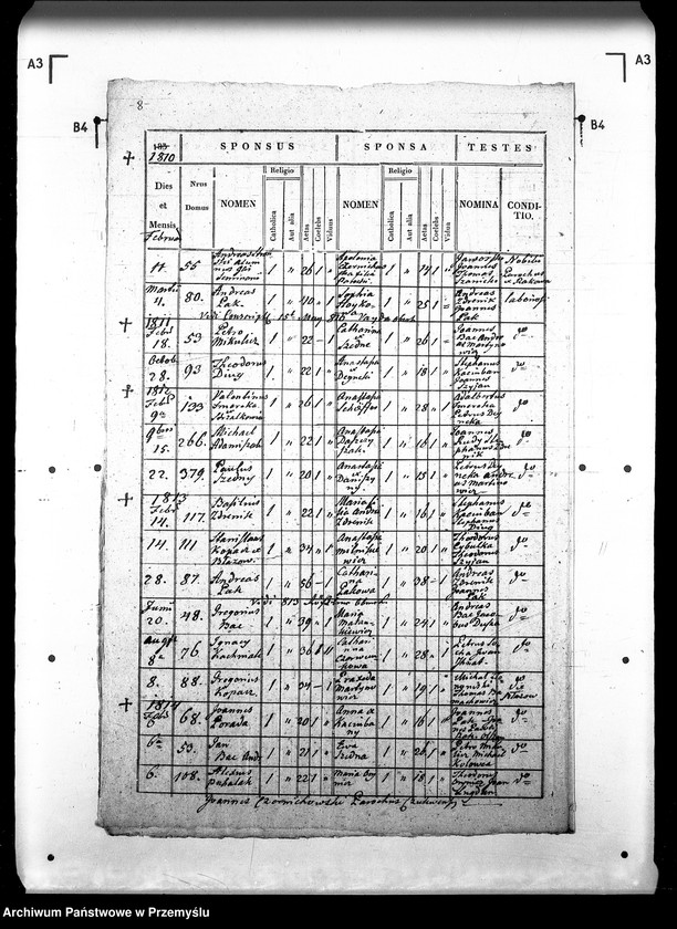 Obraz 14 z jednostki "[Kopie ksiąg metrykalnych parafii Czukiew z filią Uherce (dekanat Sambor)]"