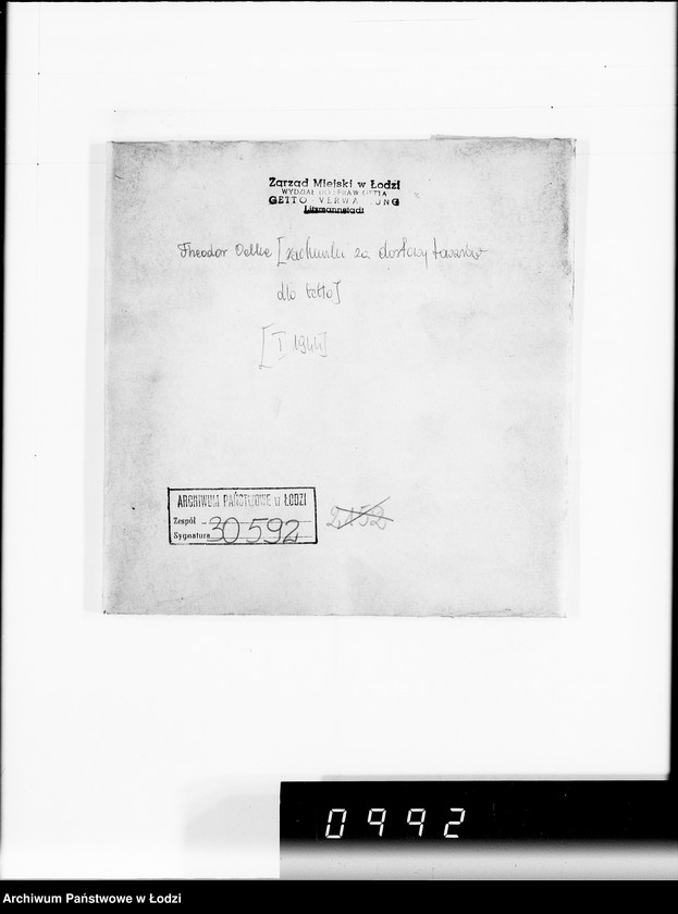 Obraz 4 z jednostki "Theodor Oelke [rachunki za dostawy towarów dla Getta]"