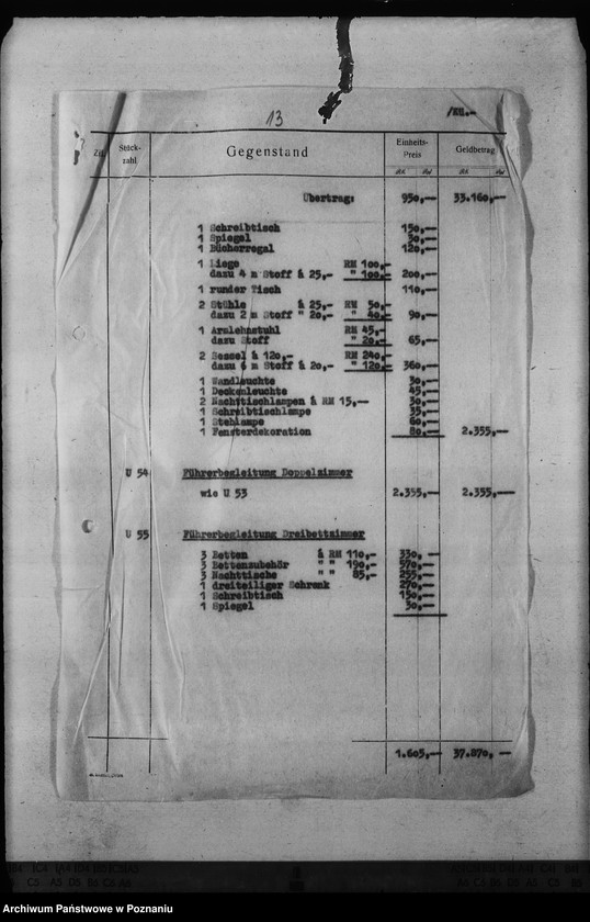 Obraz 17 z jednostki "Zamek w Poznaniu - Herstellungssumme der Innen- Ausstattung"