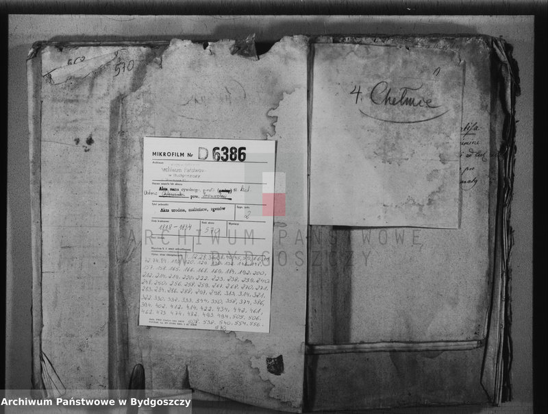 image.from.team "Akta metrykalne parafii rzymskokatolickiej w Chełmcach, pow. Inowrocław"