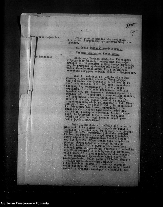 Obraz 11 z jednostki "Sprawozdania z życia mniejszości narodowych za miesiące kwiecień, maj, czerwiec 1930 r."