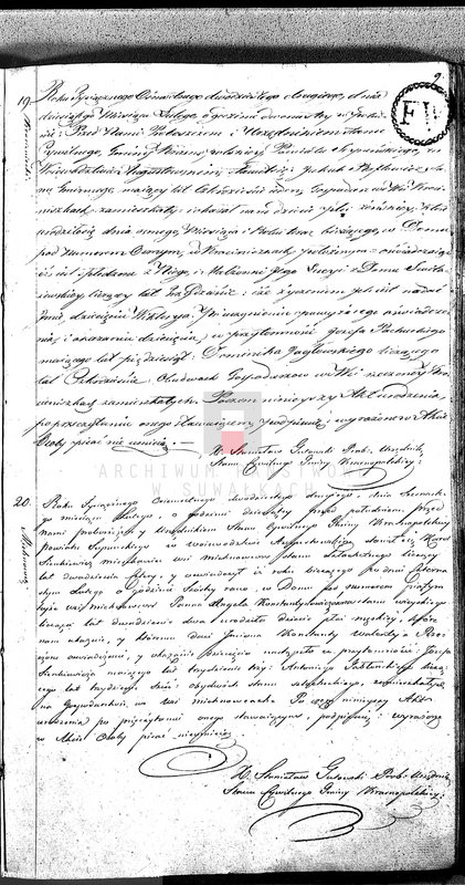 image.from.unit.number "Akta Urodzonych Gminy Krasnopolskiey R-ku 1822. Powiat Seyneński Województwa Augstowskiego."