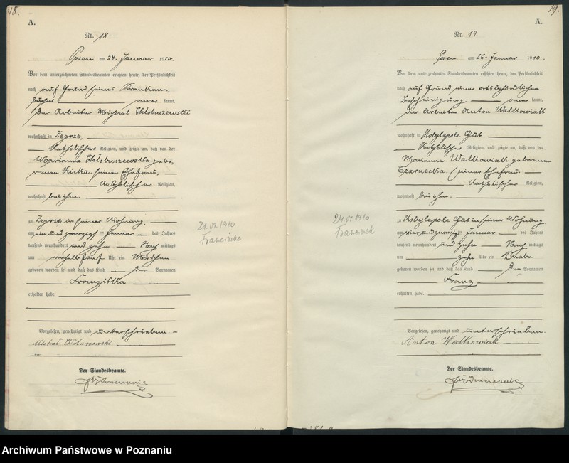 Obraz 12 z jednostki "Księga miejscowa urodzeń [Rejestr główny urodzeń]"