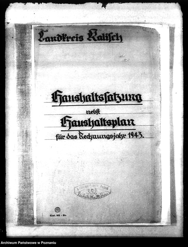Obraz 4 z jednostki "Landkreis Kalisch- Haushaltssetzung nebst Haushaltsplan"