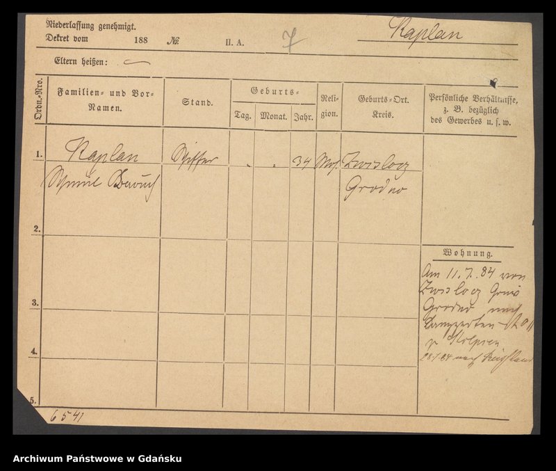 image.from.unit.number "Karty meldunkowe: Karbaum - Karls"