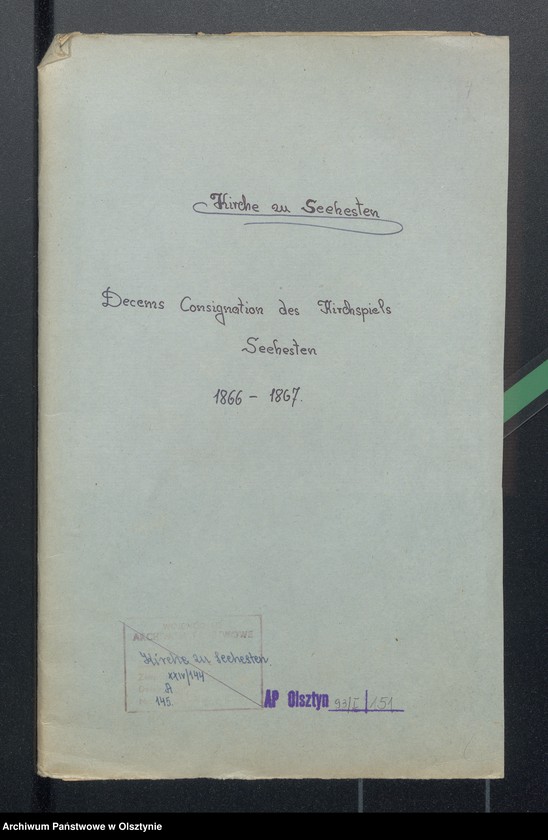 image.from.unit.number "Decems Consignation des Kirchspiels Seehesten"