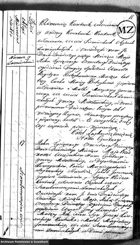 image.from.unit.number "Akta Umarłych Gminy Mirosławskiey od 1 Maja 1810 Ru"