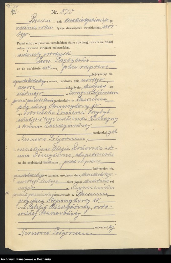 Obraz 14 z jednostki "Księga miejscowa małżeństw tom IV [Rejestr główny małżeństw]"