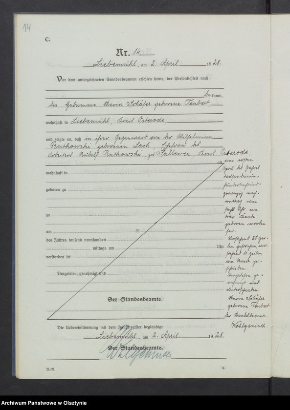 image.from.unit.number "Sterbe-Neben-Register Nr 1 - 42"