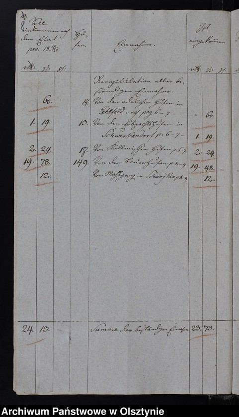 image.from.unit.number "Jahr Kirchen Rechnung des einfachen Real und Personal Decems, wie auch aller Einnahme und Ausgabe nebst BauRechnung"