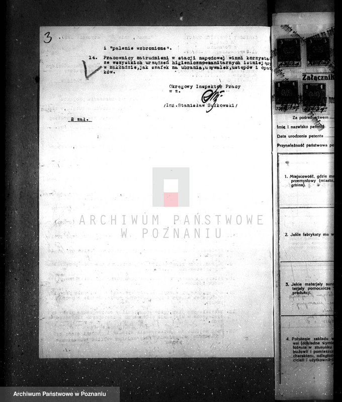 Obraz 7 z jednostki "Zatwierdzenie zakładu przemysłowego stacji napędowej Ernesta Bintscha w Śmiglu, pow. kościański"